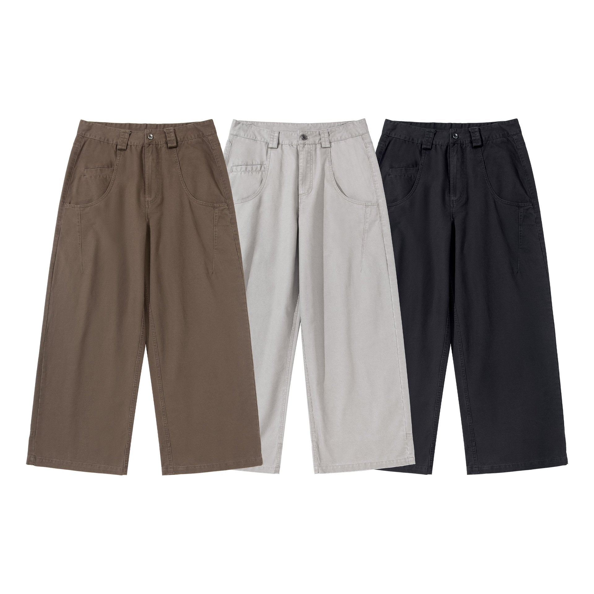 Women's High-Waist Utility Culotte with Wide Leg and Patch Pockets