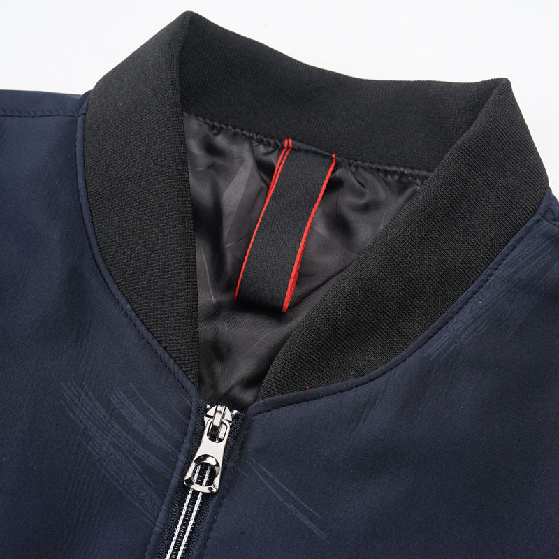 Men's Slim-Fit Bomber Jacket in urban minimal style with full zip and ribbed cuffs Chichicherry
