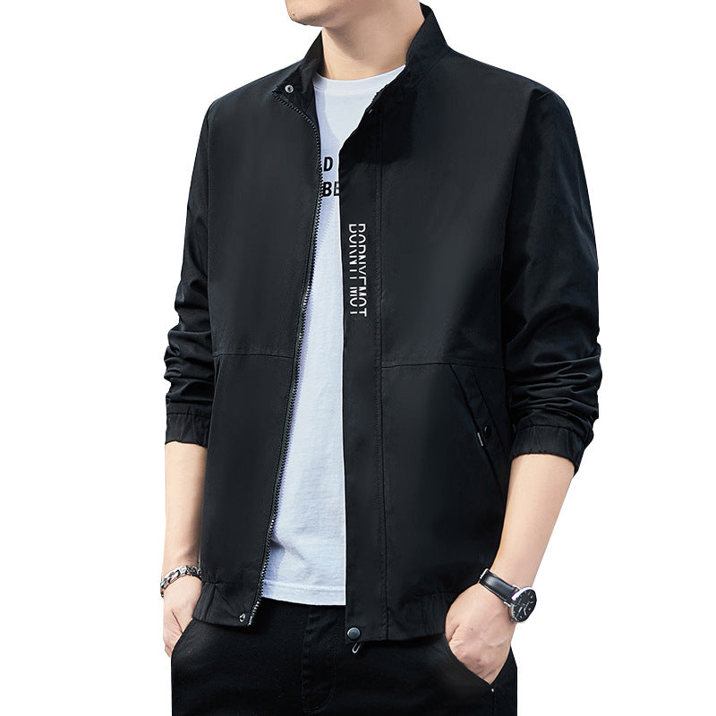 Men's Lightweight Urban Tech Blouson with Nanocoating, Stand Collar and Concealed Zipper Pockets Chichicherry
