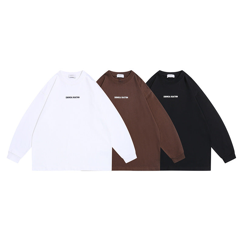 Unisex Oversize-Longsleeve shirt made of cotton blend with small chest print and ribbed cuffs Chichicherry