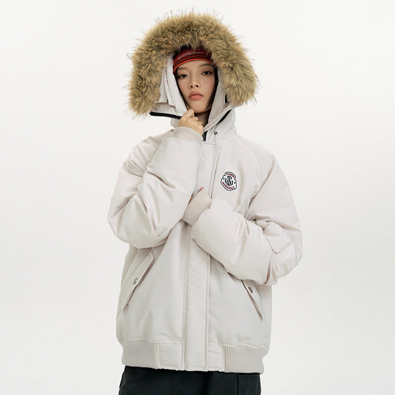 Women’s oversized thermo parka with voluminous hood, detachable faux fur trim and ribbed cuffs Chichicherry