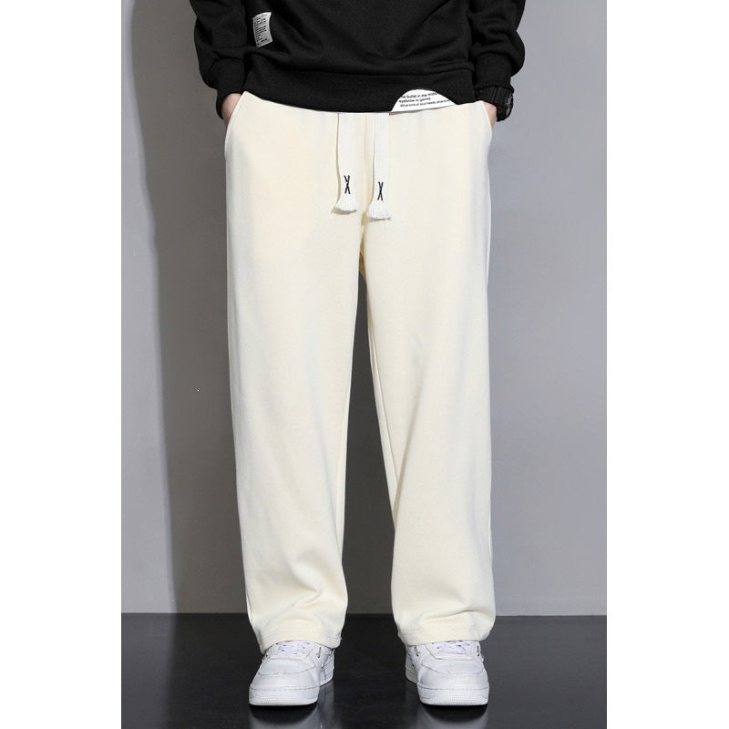 Men's Relaxed-Fit Jogging Pants made of French Terry with wide leg and drawstring Chichicherry