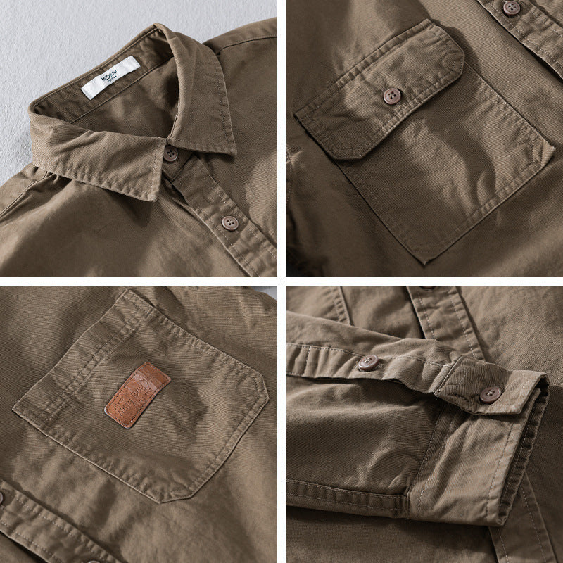 Men's overshirt jacket in utility style with chest pockets Chichicherry