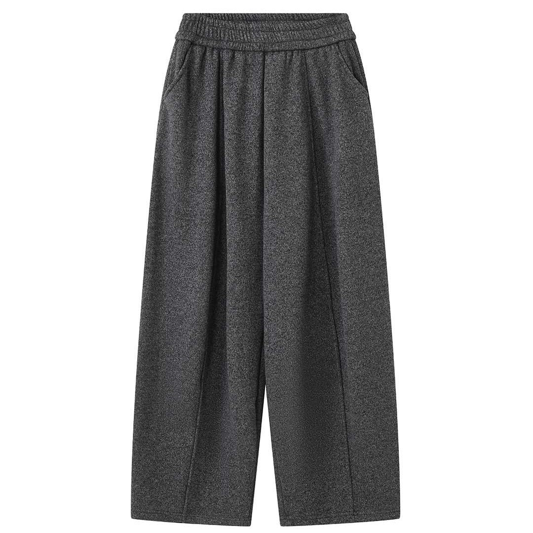 Ladies Wide High-Waist Knit Palazzo Lounge Pants Chichicherry