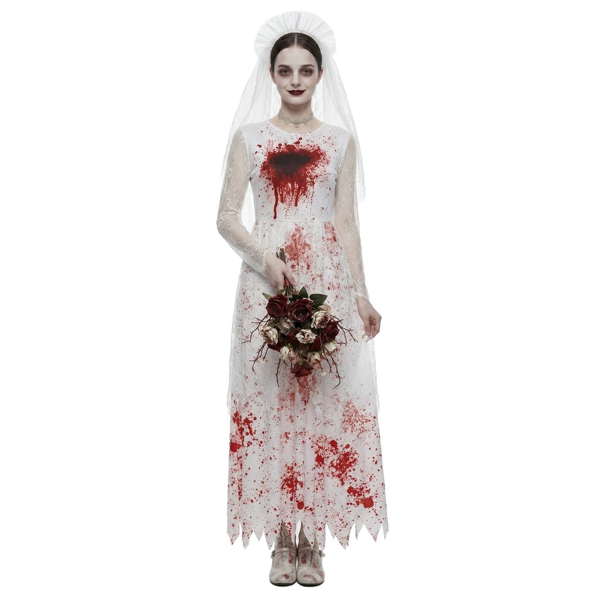 Women Scary Wedding Bride Dress Chichicherry