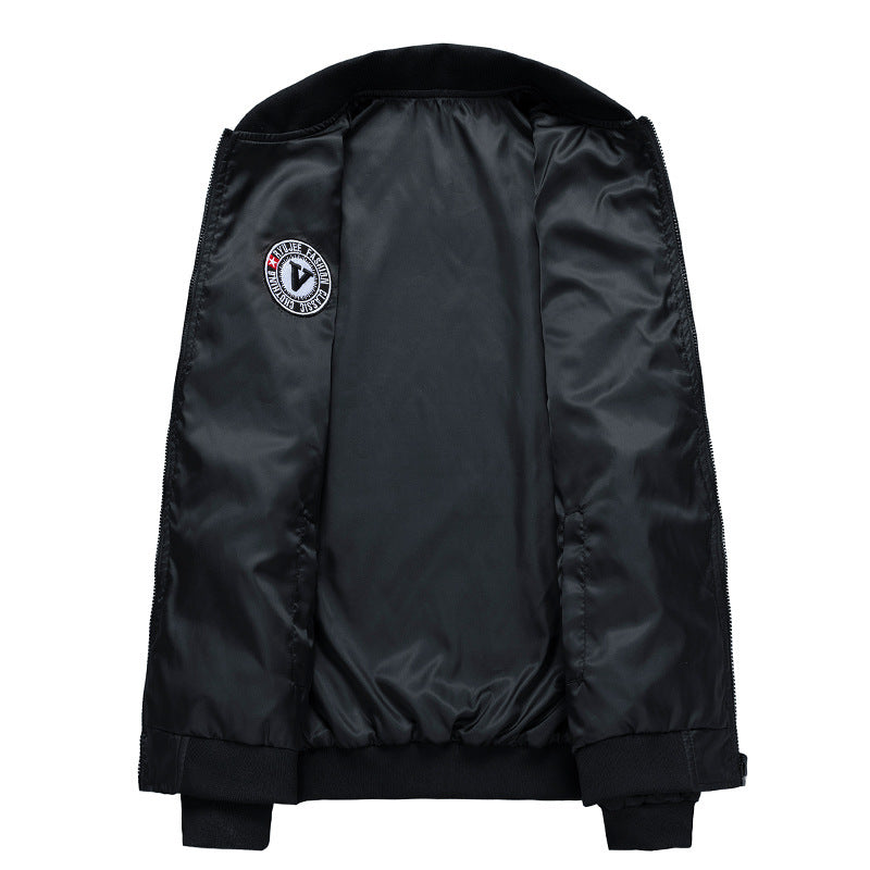 Men's bomber jacket in aviator style with patch applications, nylon shell and arm pocket Chichicherry
