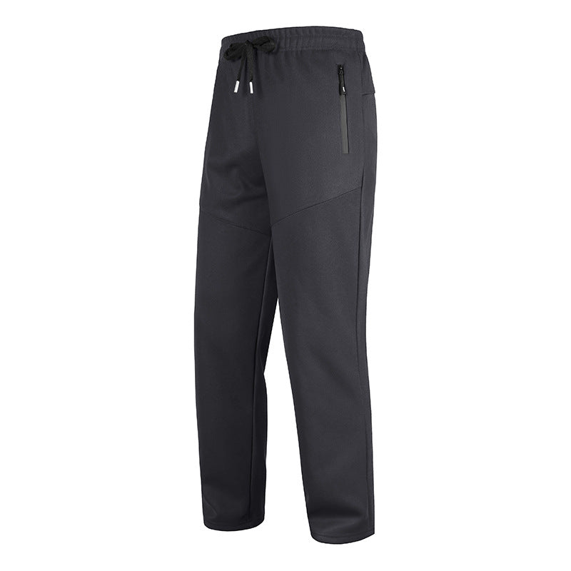 Men's Athletic Casual Jogging Pants with Elastic Waistband, Zipper Pocket & Ergonomic Seams Chichicherry