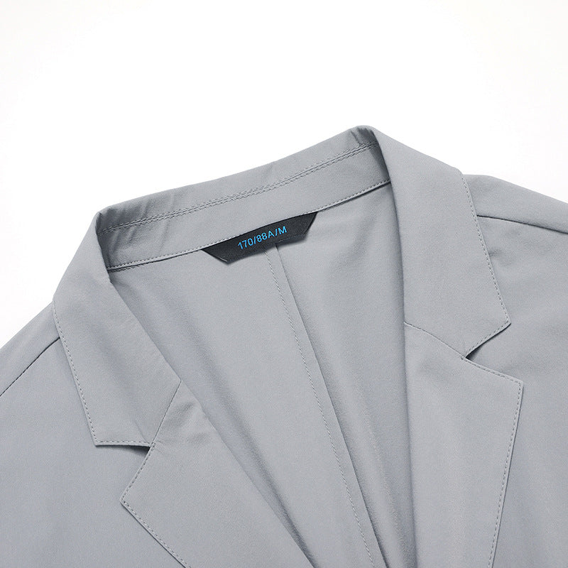 Men's Lightweight Unstructured Travel Blazer with Patch Pockets Chichicherry