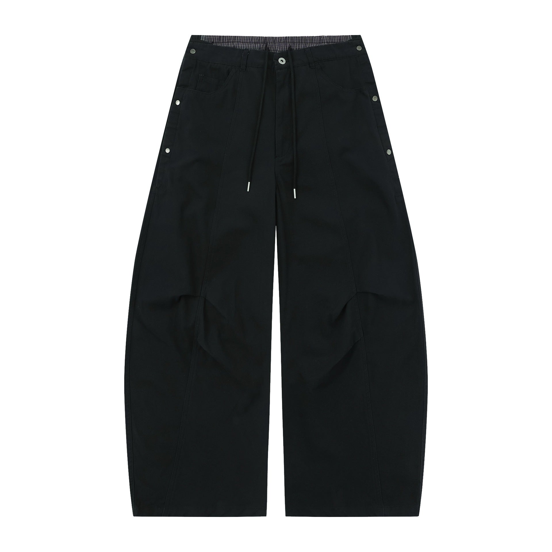 Women's Wide Culotte Trousers with Elastic Drawstring Waistband and Cargo Details Chichicherry