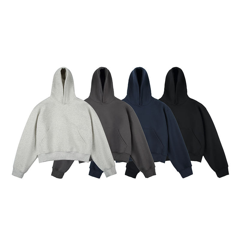 Unisex Kastiger cropped hoodie with kangaroo pocket and ribbed hem Chichicherry