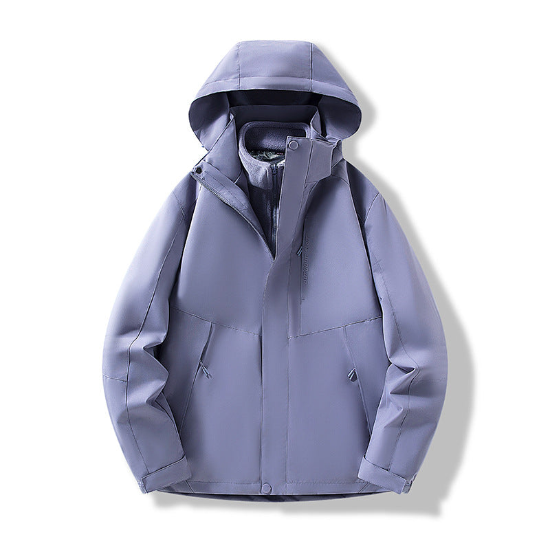 Men's Minimalistic City Outdoor Jacket with Welded Seams, Adjustable Hood and Thermo Lining Chichicherry