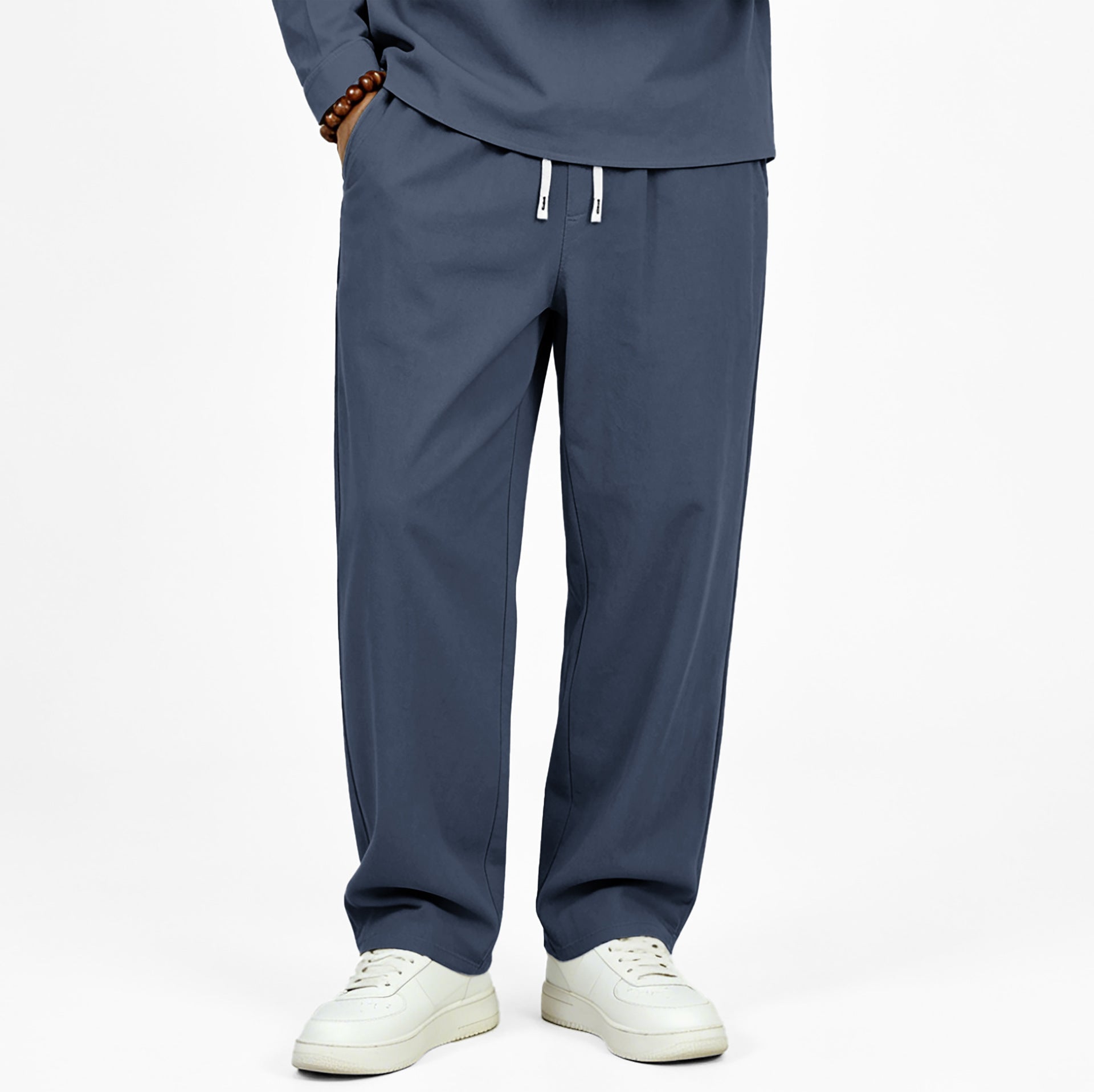 Men's Casual Jogging Pants with Drawstring and Straight Cut Chichicherry