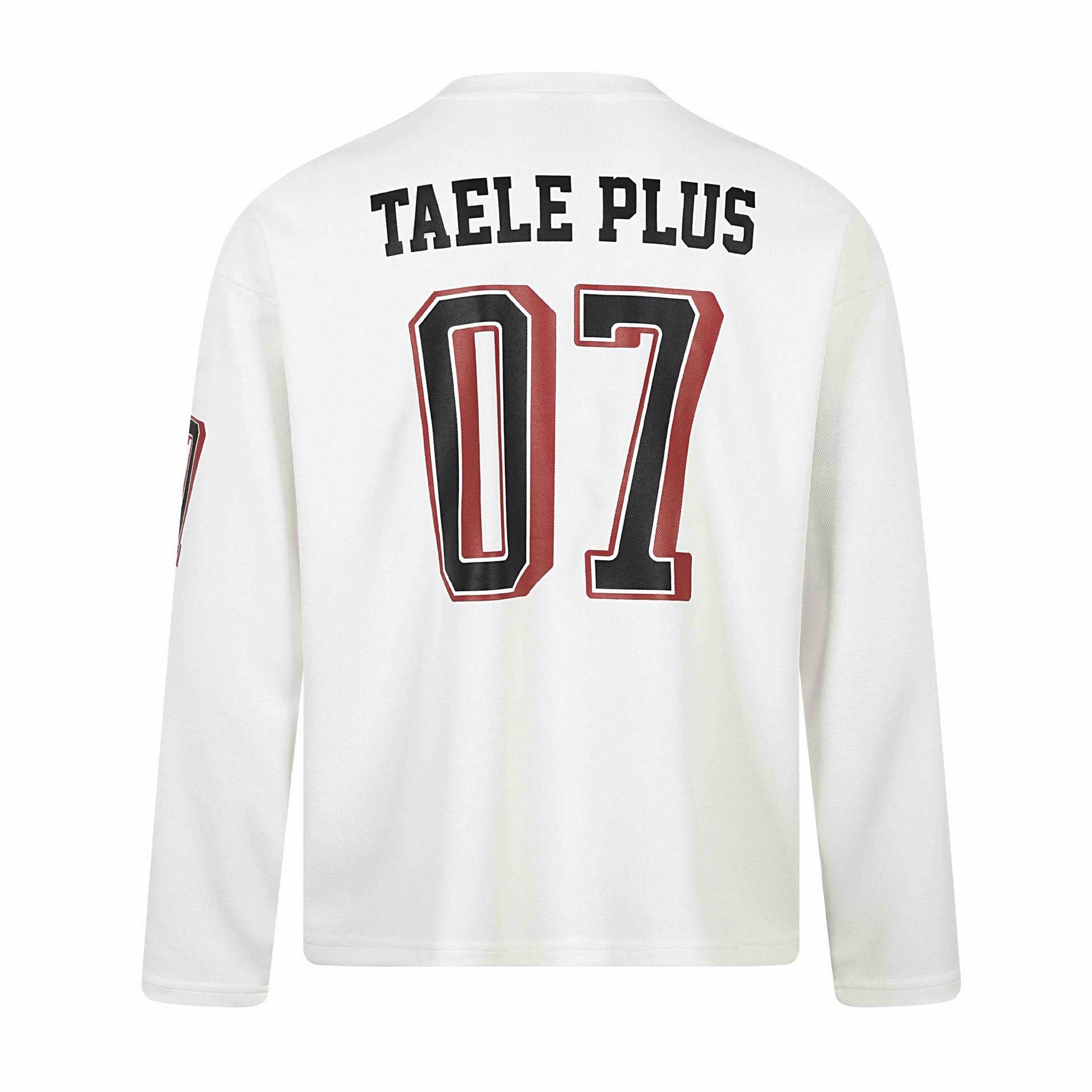 Unisex Sporty Oversized Hockey Jersey with Mesh Structure, Number Print and V Notch Collar Chichicherry