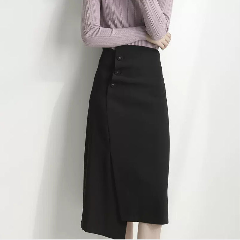 Ladies Elegant Pencil Skirt with Asymmetrical Cut Chichicherry