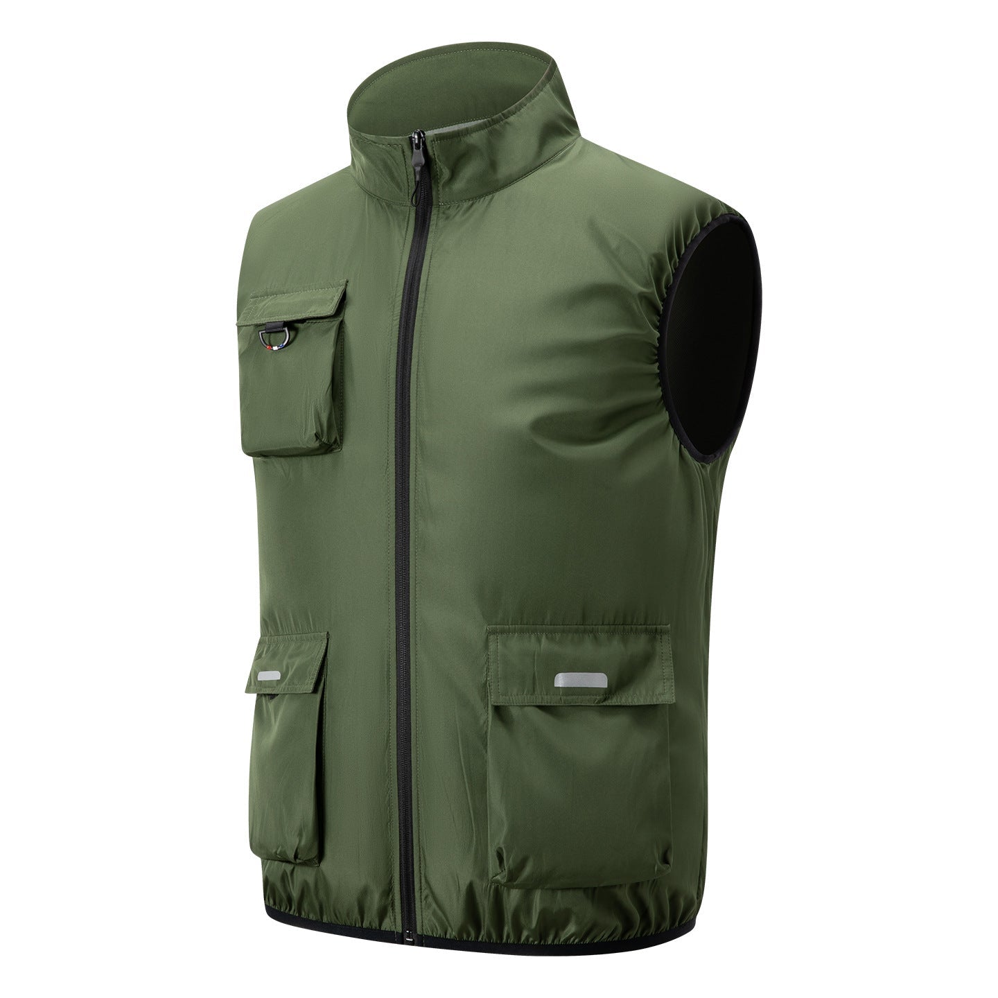 Men's lightweight multifunctional outdoor vest with zipper and multiple pockets Chichicherry