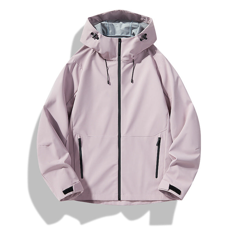 Men's Minimalistic Softshell Rain Jacket with TPU Membrane, Taped Seams and Adjustable Hood Chichicherry