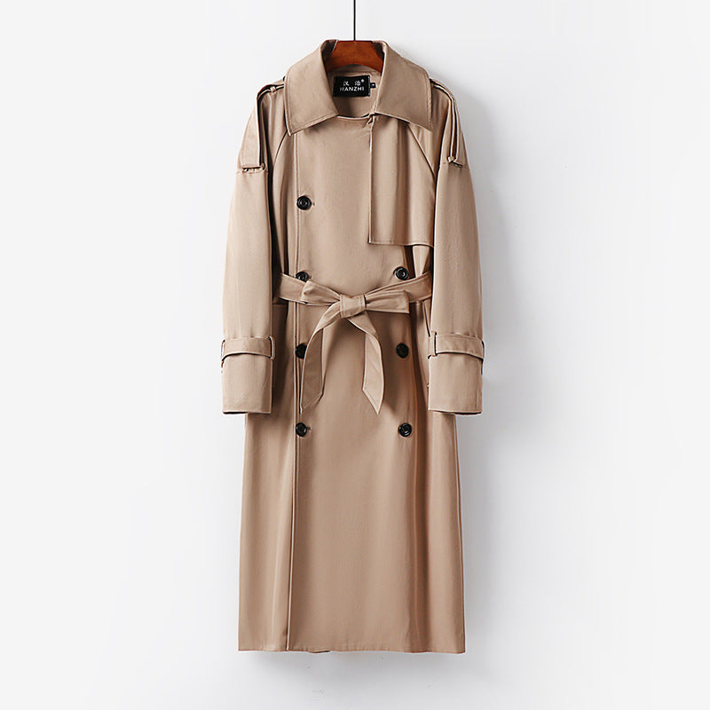 Men's Long Cut Trench Coat with Double Placket and Storm Flap Chichicherry