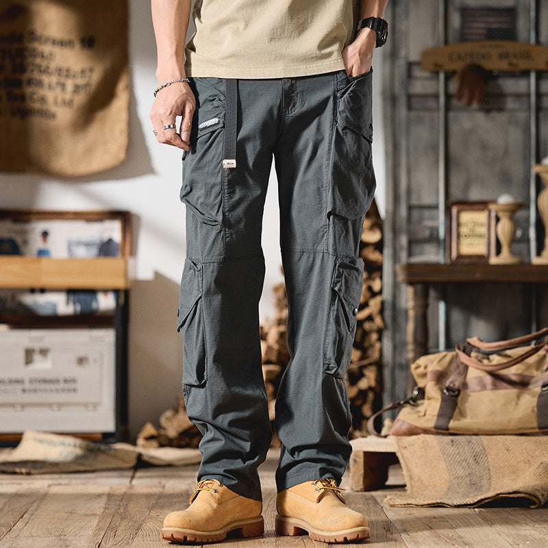 Men's utility-style cargo pants with reinforced knees and adjustable hem Chichicherry