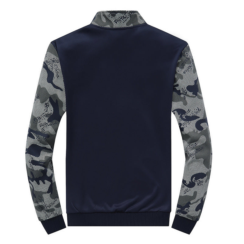 Men's Sportive Tracksuit Set made of functional softshell with camouflage sleeves and adjustable jogger pants Chichicherry