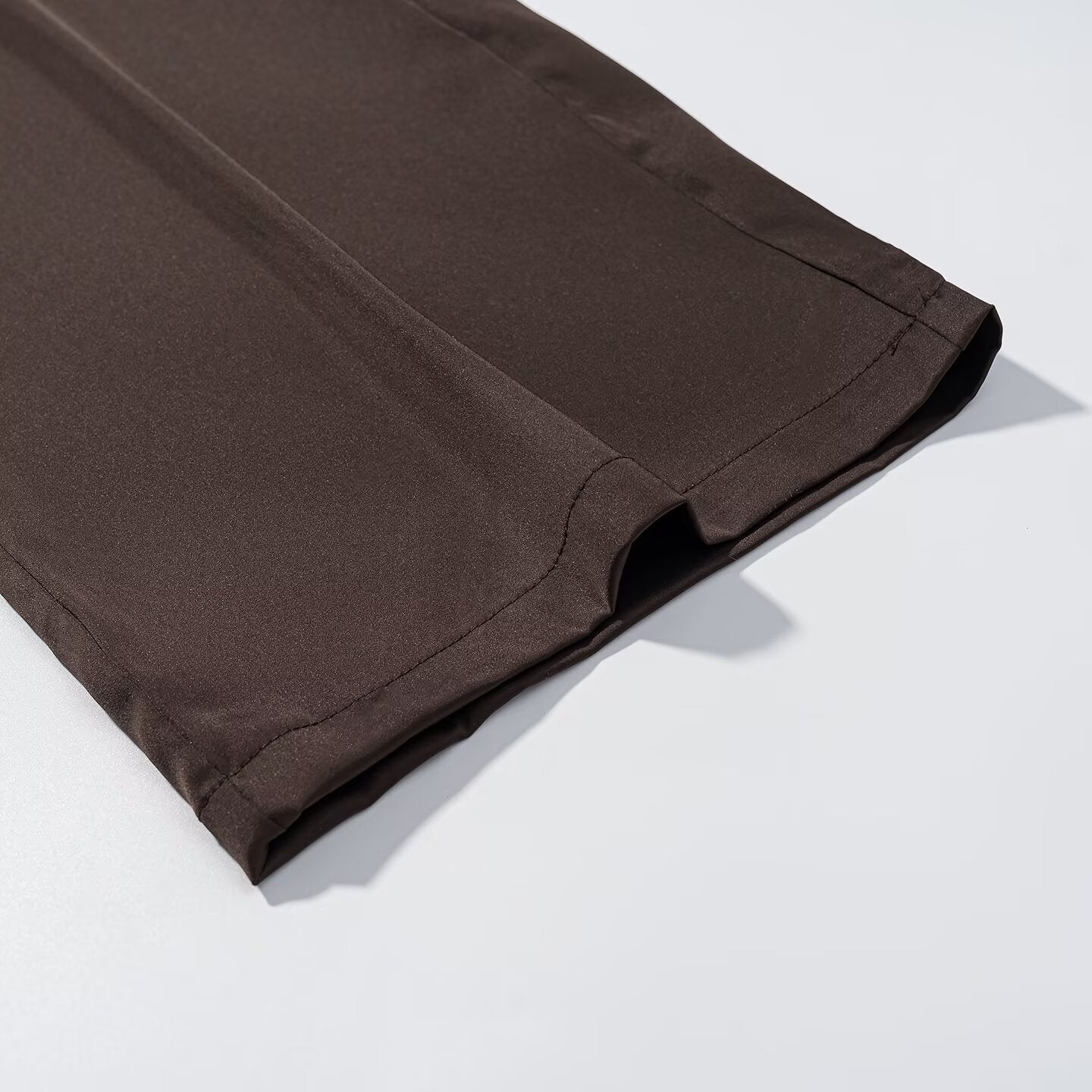 Women's Wide Palazzo Pants with Elastic Waistband and Flowing Satin Look Chichicherry