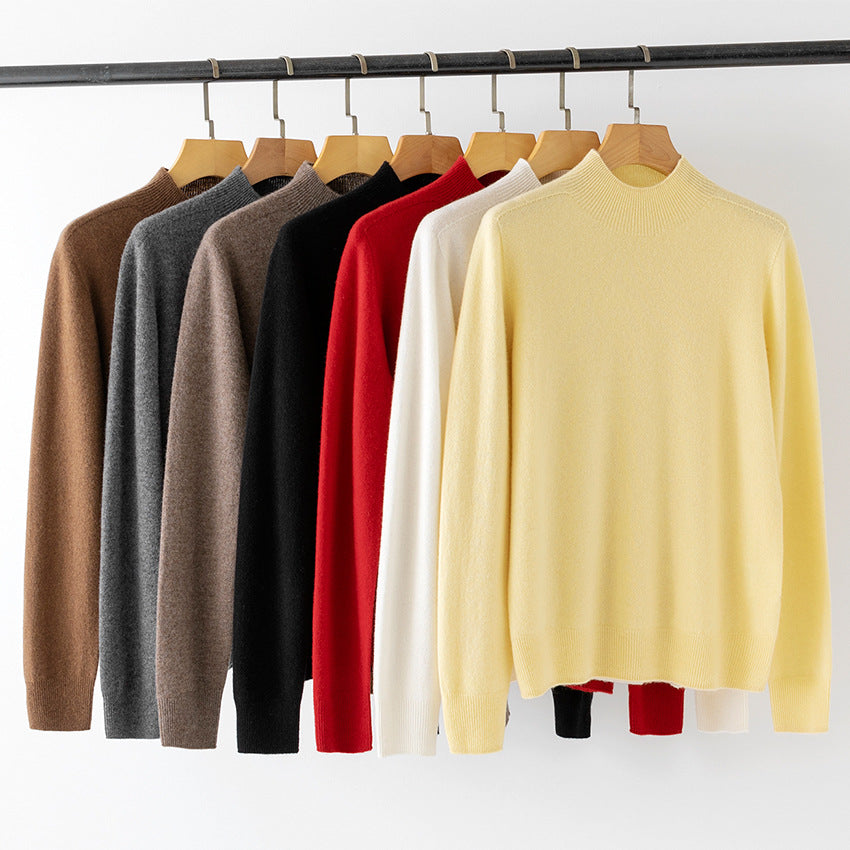Women's fine knit roll neck with slightly tailored fit and ribbed cuffs Chichicherry