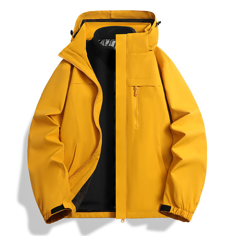 Men's two-in-one softshell hybrid jacket with removable fleece inner jacket and water-repellent membrane Chichicherry