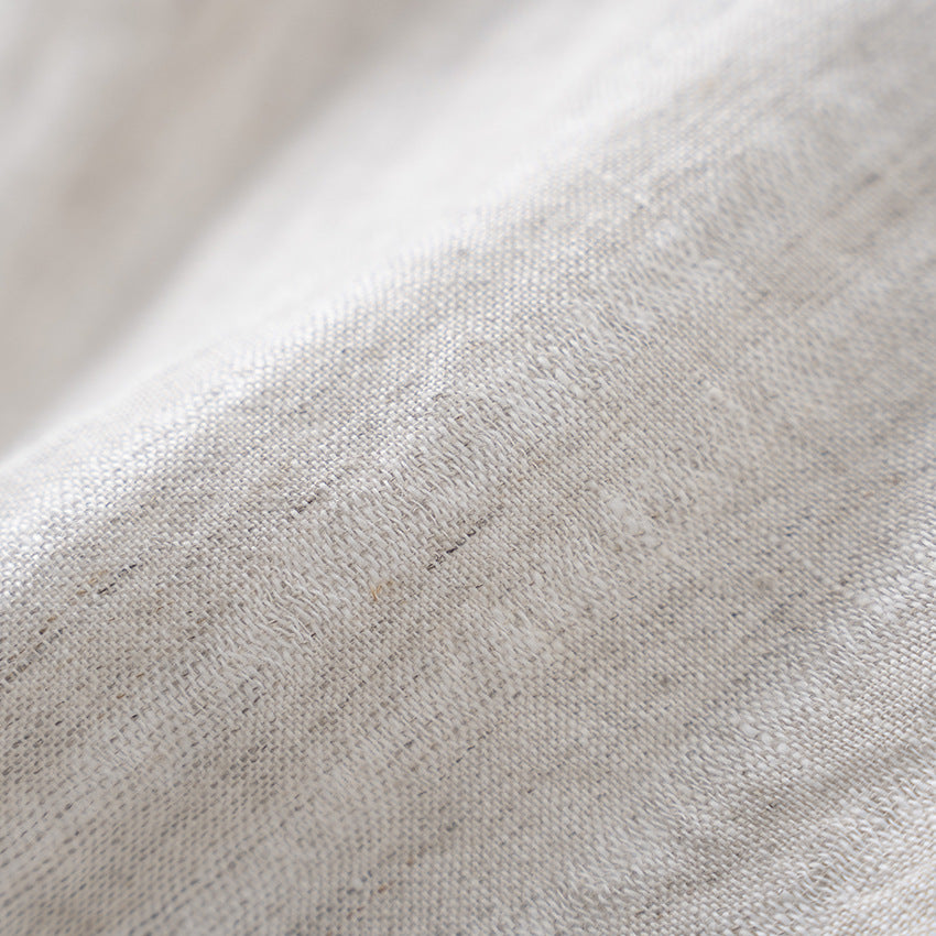 Women's Loose Linen Trousers with High Waist, Pleats and Elastic Back Waistband Chichicherry