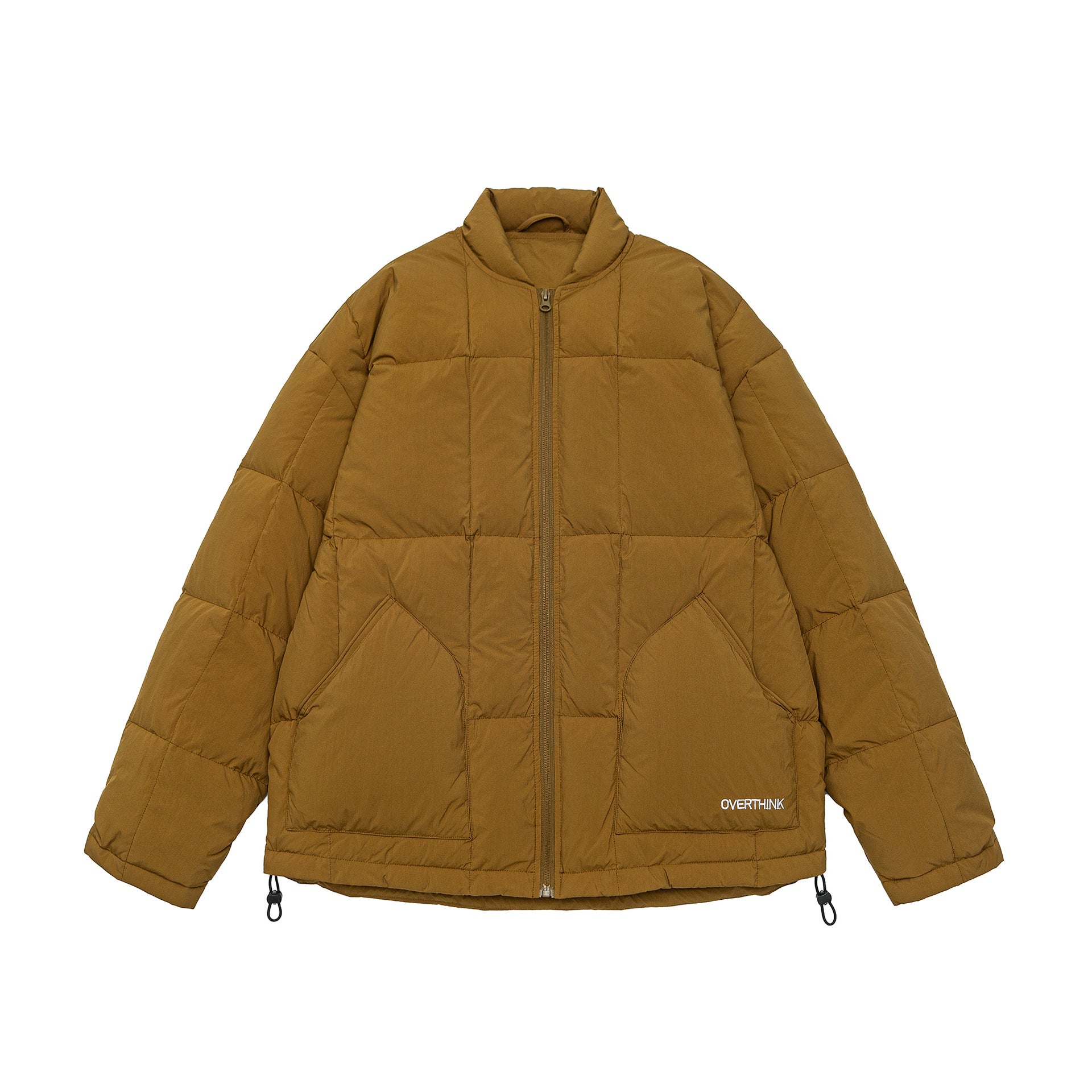 Men's Boxy quilted insulation jacket with stand-up collar, drawstring, and logo application Chichicherry
