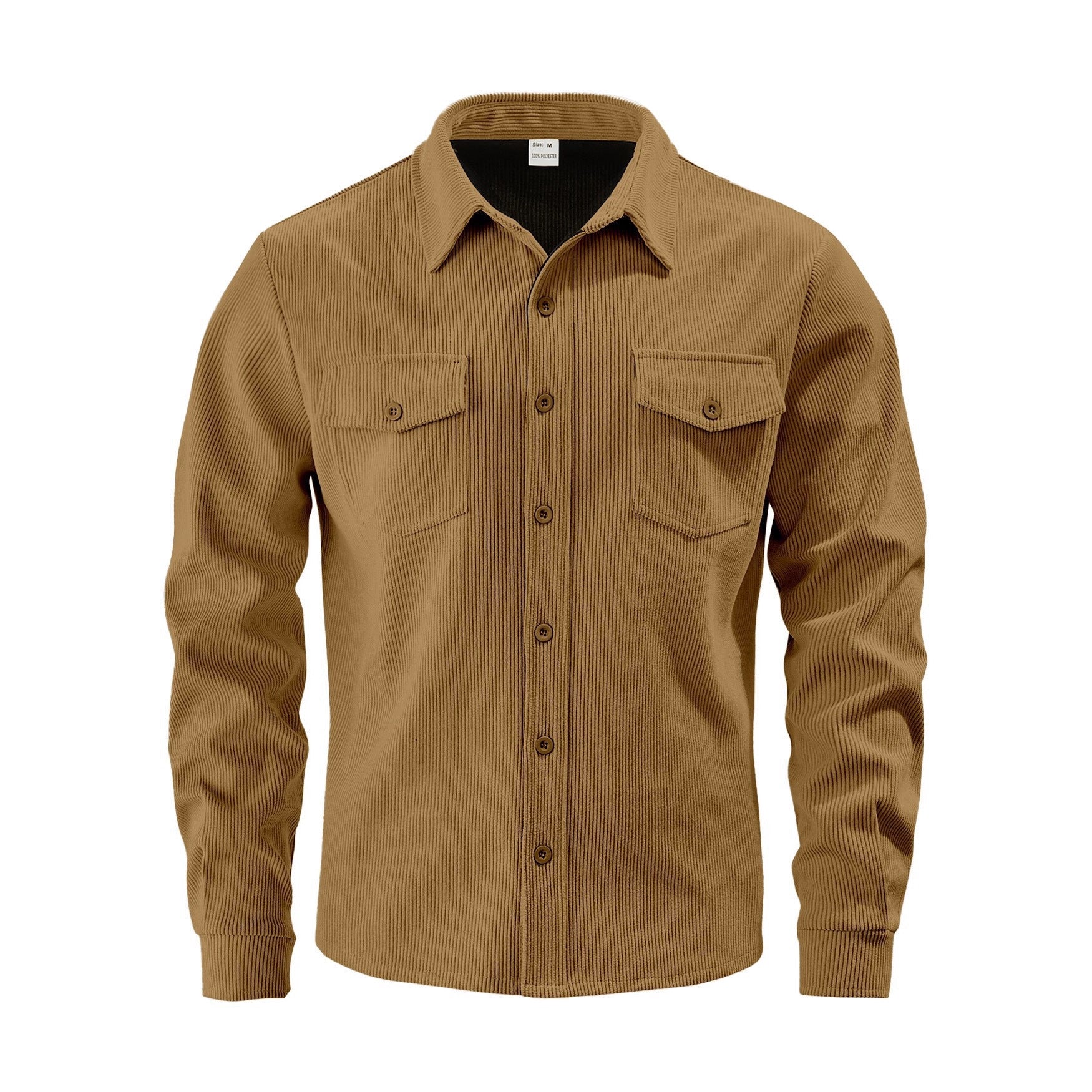 Men's cord shirt jacket made of wide corduroy with flap pockets and shirt collar Chichicherry