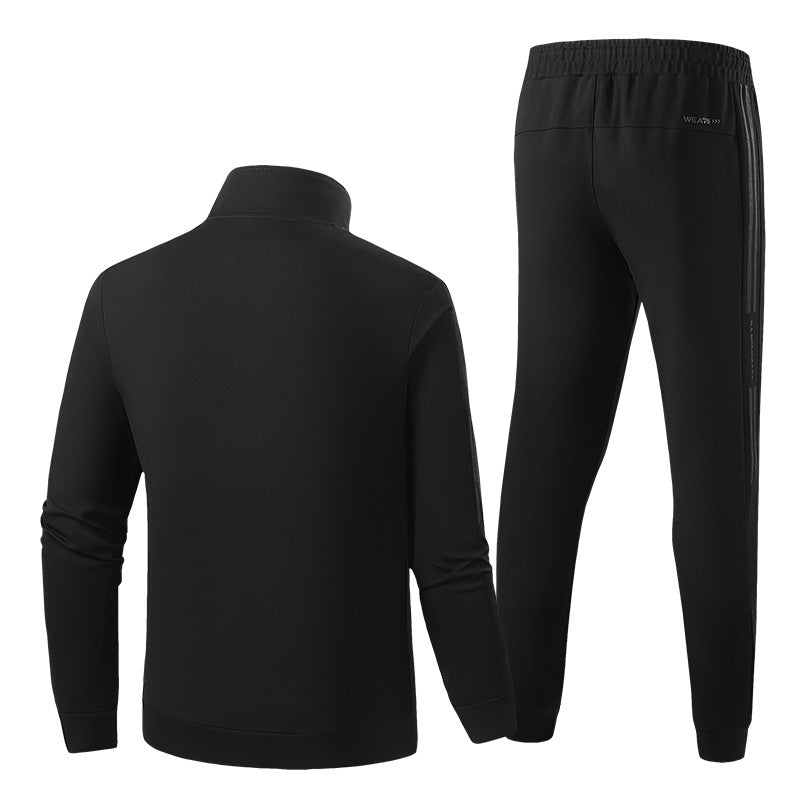 Men's functional training suit set with zip jacket and elastic jogging pants Chichicherry