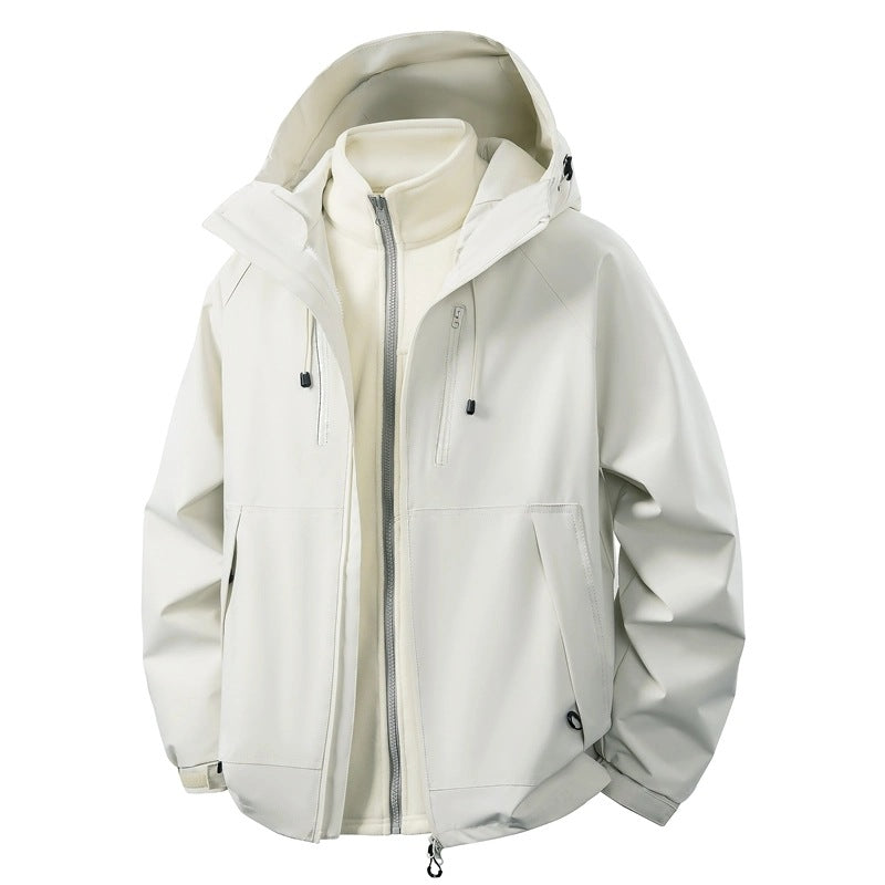 Men's softshell hybrid jacket with removable fleece lining windproof water-repellent Chichicherry
