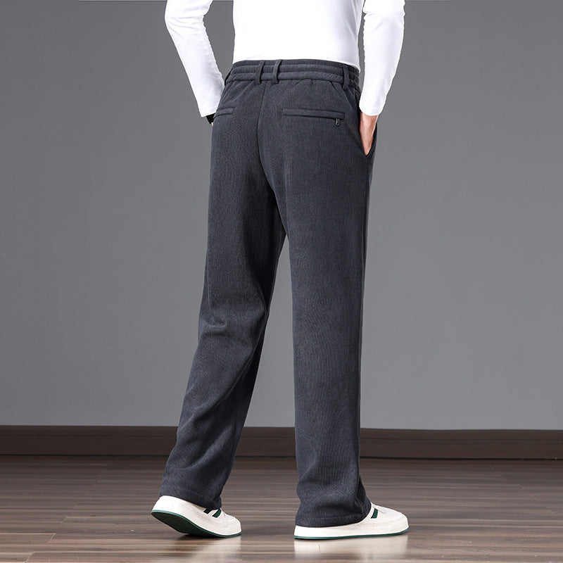Men's Casual Relaxed-Fit Cotton Blend Sweatpants with Drawstring and Straight Leg Chichicherry