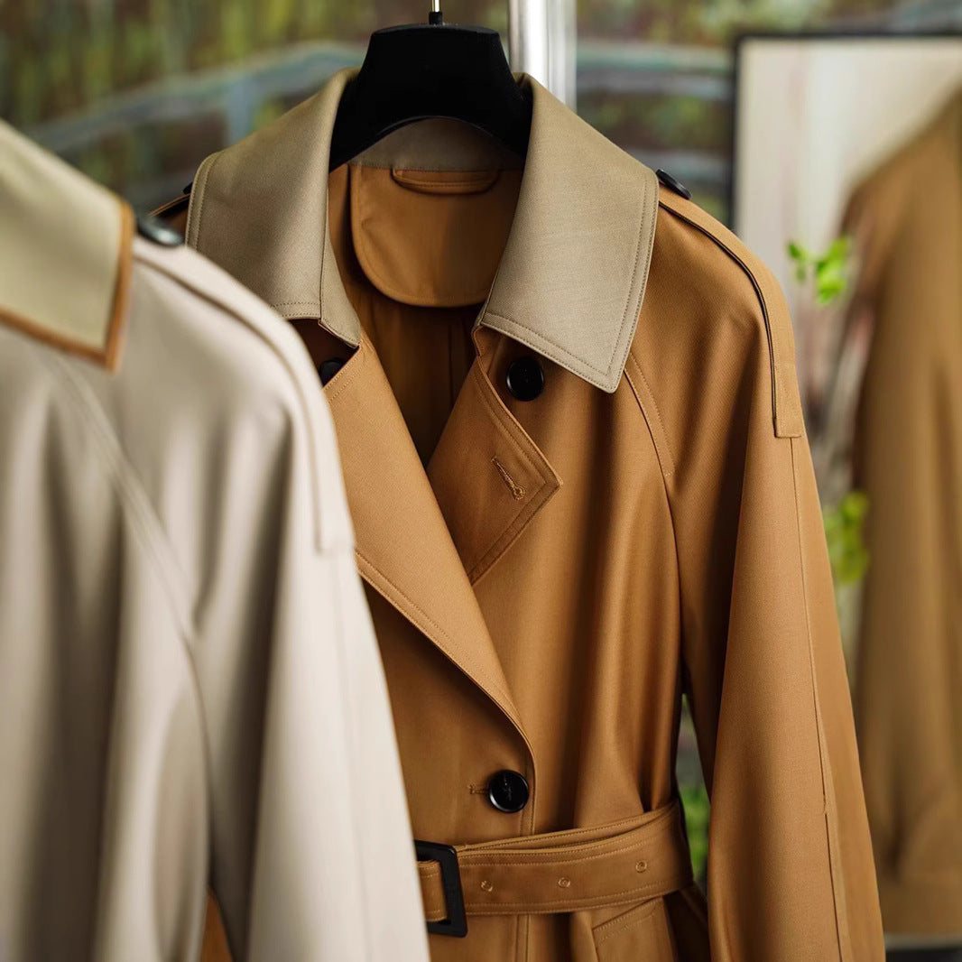 Women's elegantly tailored trench coat with a belted waist Chichicherry