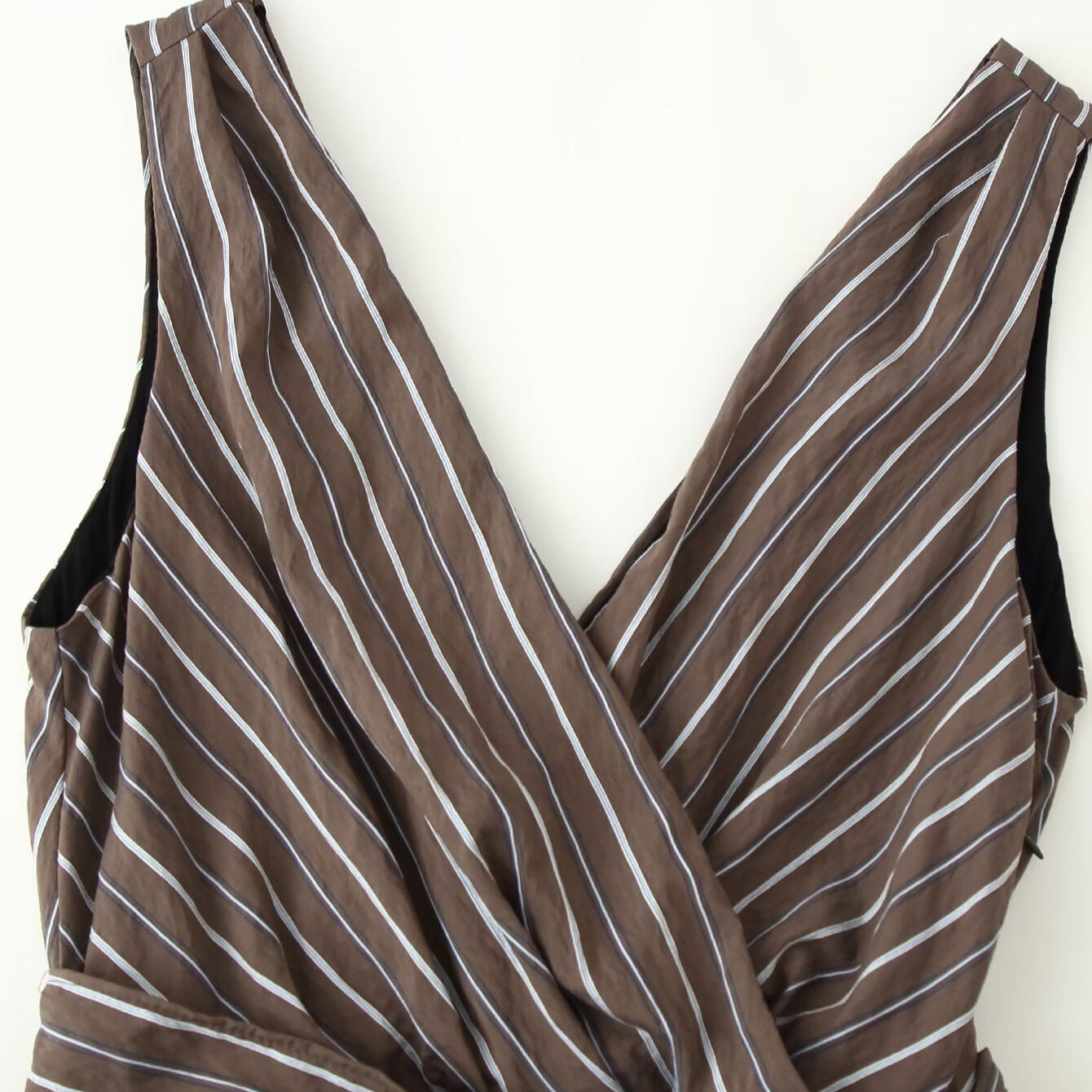 Ladies Sleeveless Wrap Jumpsuit with Wide Leg and Waist Belt Chichicherry
