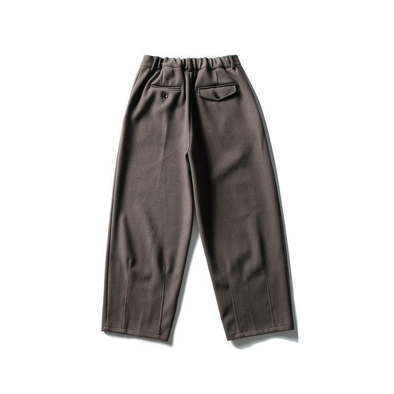 Women's Wide Cropped Trousers with Crease and High Waist Chichicherry