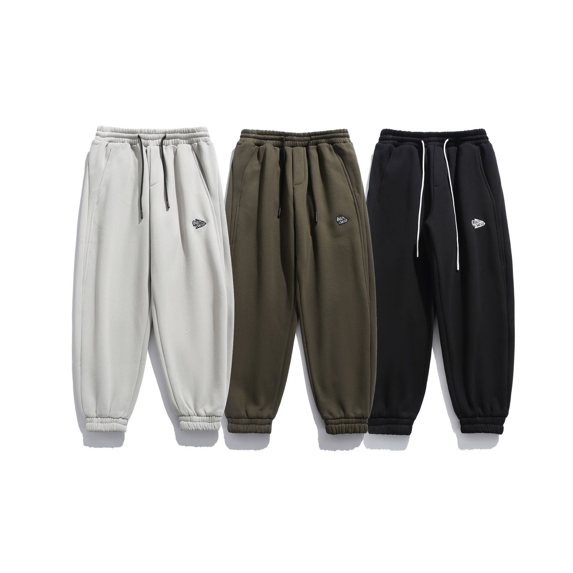 Unisex locker cut fleece jogging pants with drawstring, elastic hem and side pockets Chichicherry