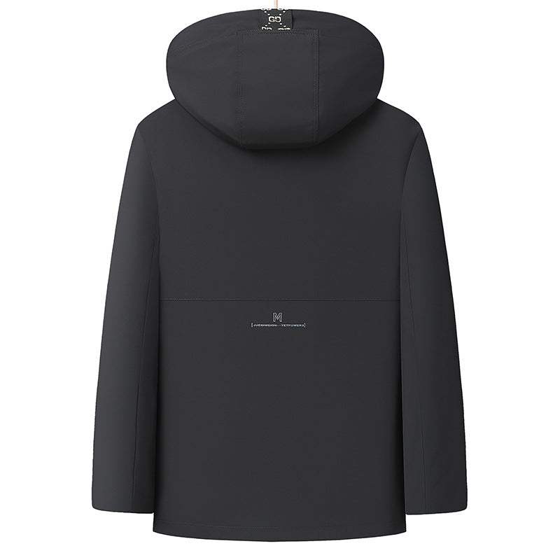 Men's Softshell Parka with Quilted Thermal Lining and Hood Chichicherry