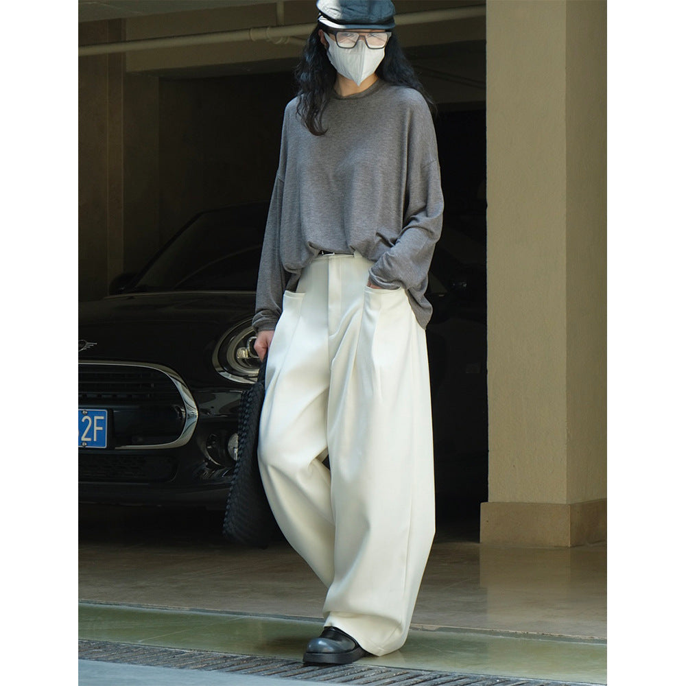 Women Oversized Fine Knit Long Sleeve with Round Neckline Chichicherry