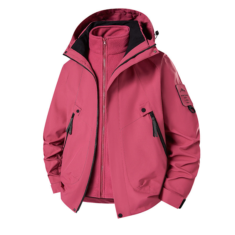 Men's 3-in-1 Softshell Parka with removable fleece inner jacket and technical hood Chichicherry