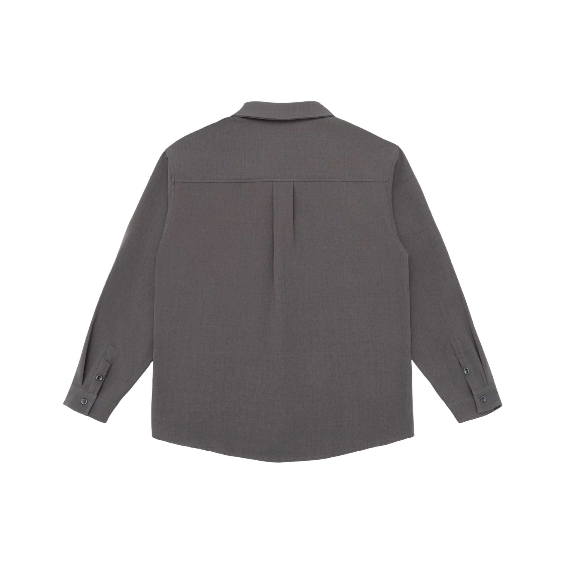Unisex Lightweight Shirt Jacket in Overshirt Style made of Linen-Cotton Blend with Chest Pocket and Rounded Hem Chichicherry