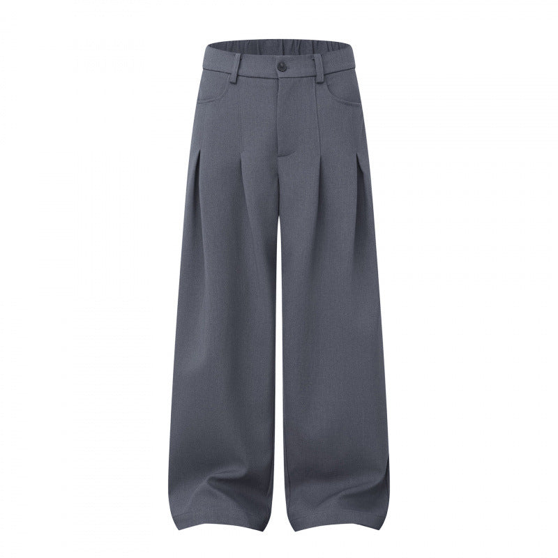 Women Wide Highwaist Pants with Pleats, Belt Loops and Cropped Leg Chichicherry
