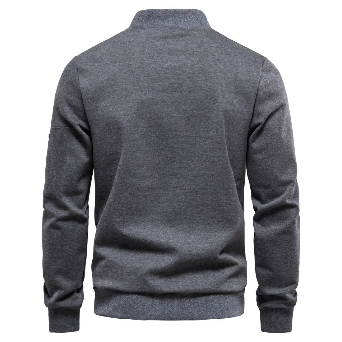 Men's Slim Bomber Jacket with Full Zip, Arm Pocket and Ribbed Cuffs Chichicherry