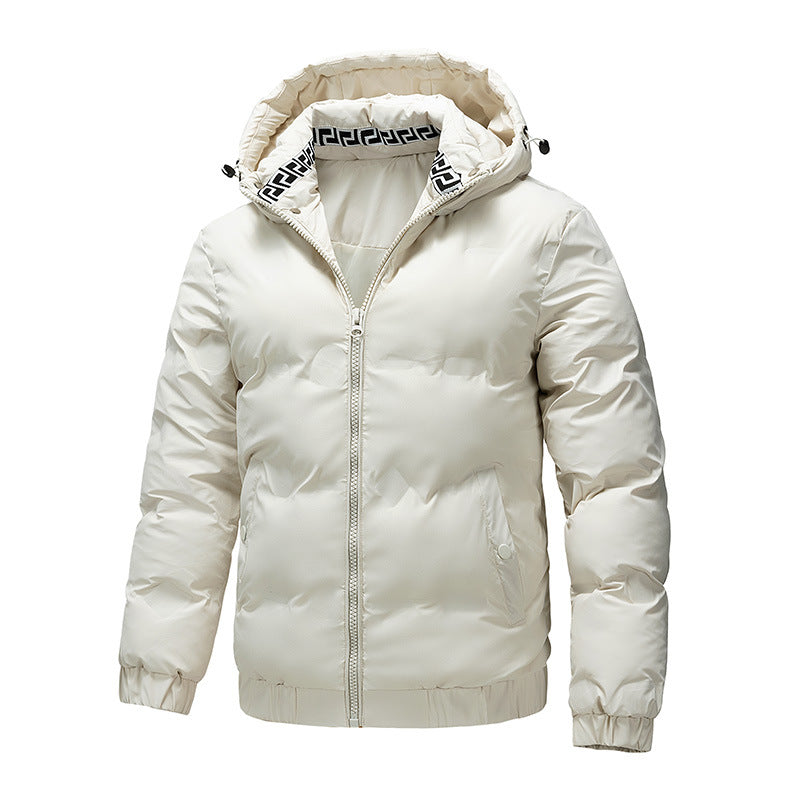Men's Padded Winter Puffer Jacket with Hood and Windproof Thermal Insulation Chichicherry