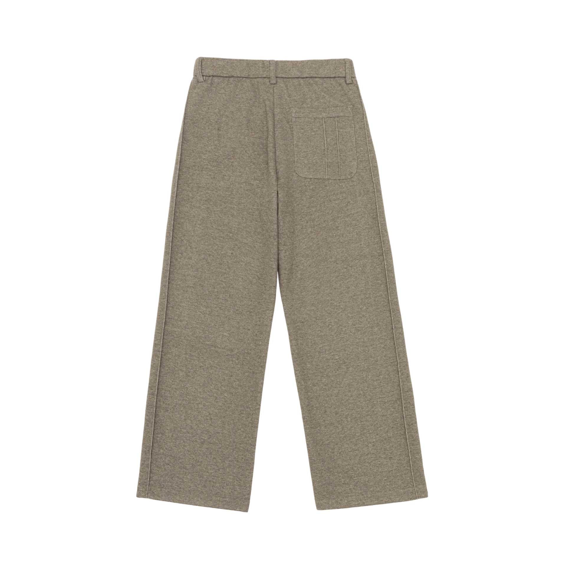 Women's wide pleated trousers made of sweat fabric with a high waist and crease Chichicherry