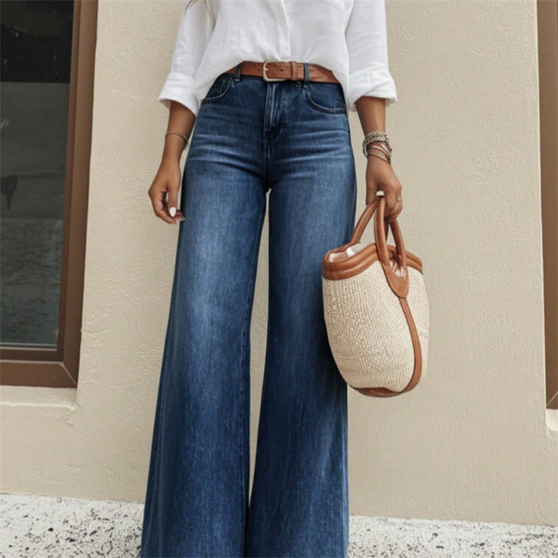 Women's High-Waisted Extra Wide Flare Jeans from Chichicherry