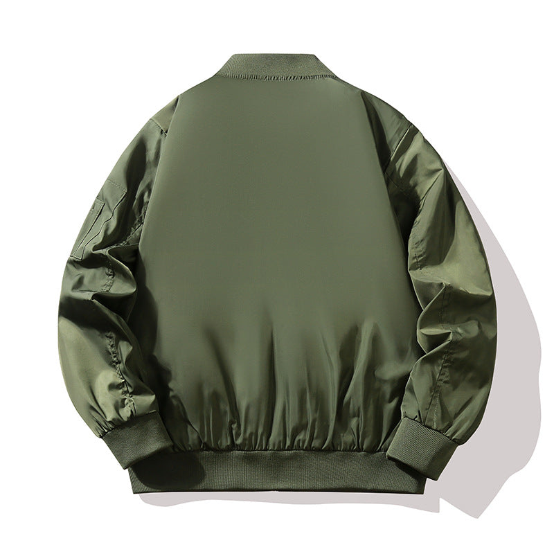 Men's Technical Bomber Jacket in Flight Style with Contrasting Lining Chichicherry