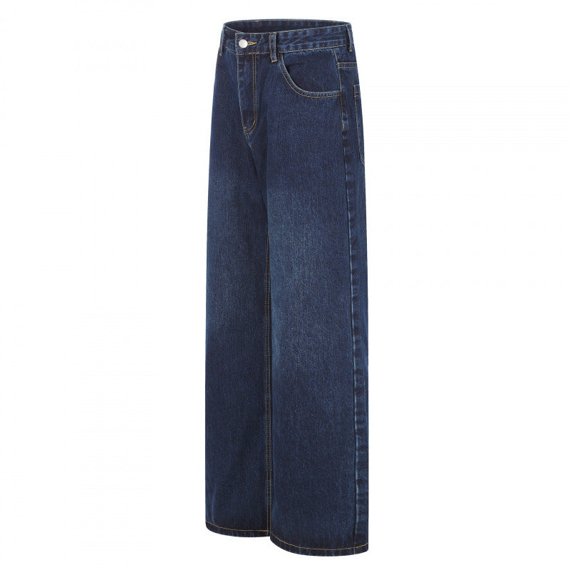 Women's High-Waist Jeans with Wide Leg, Five Pockets and Loose Fit Chichicherry