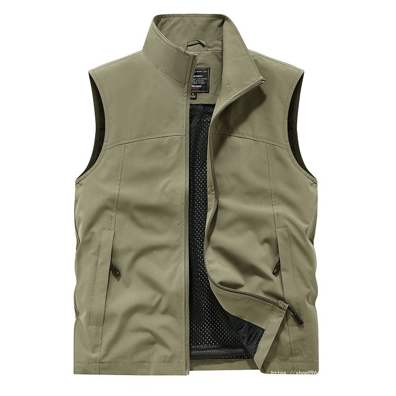 Women's softshell vest with mesh lining, wind and water repellent, stand-up collar and front zipper Chichicherry