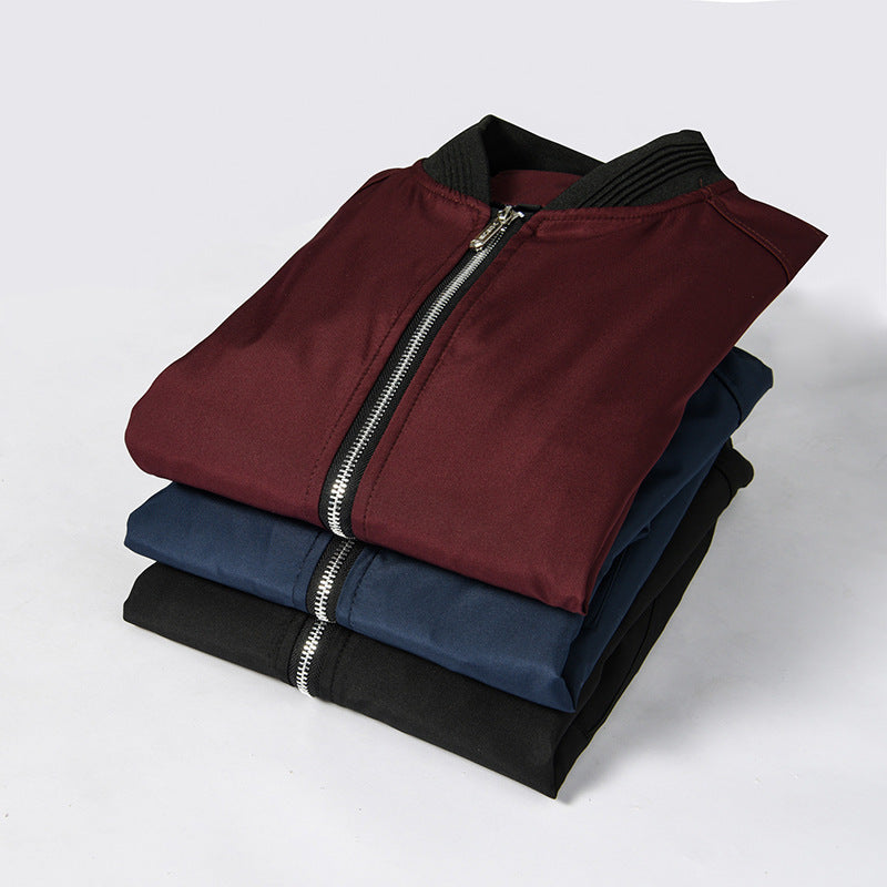 Men's bomber jacket in aviator microfiber look with arm pocket and ribbed cuffs Chichicherry