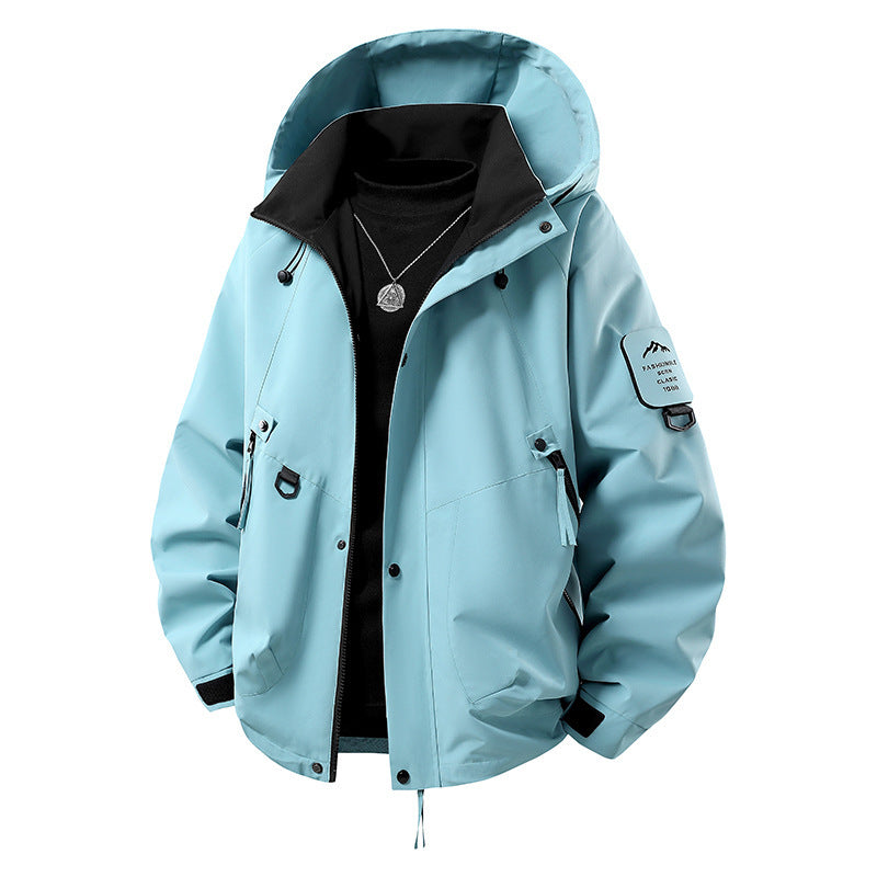Men's outdoor softshell jacket with water-repellent membrane, versatile utility pockets, and adjustable cuffs Chichicherry